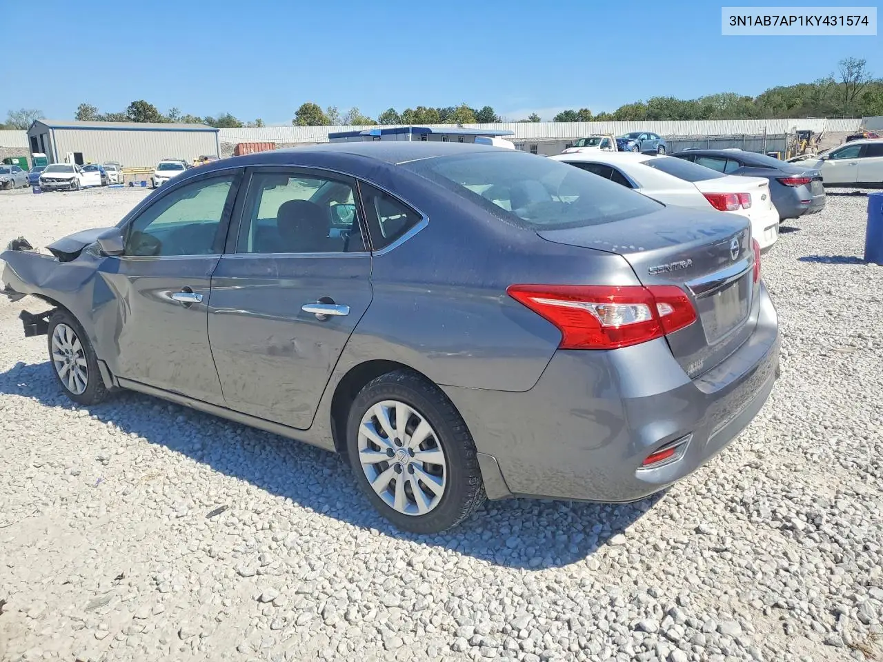 2019 NISSAN SENTRA VIN 3N1AB7AP1KY431574 — фото 2