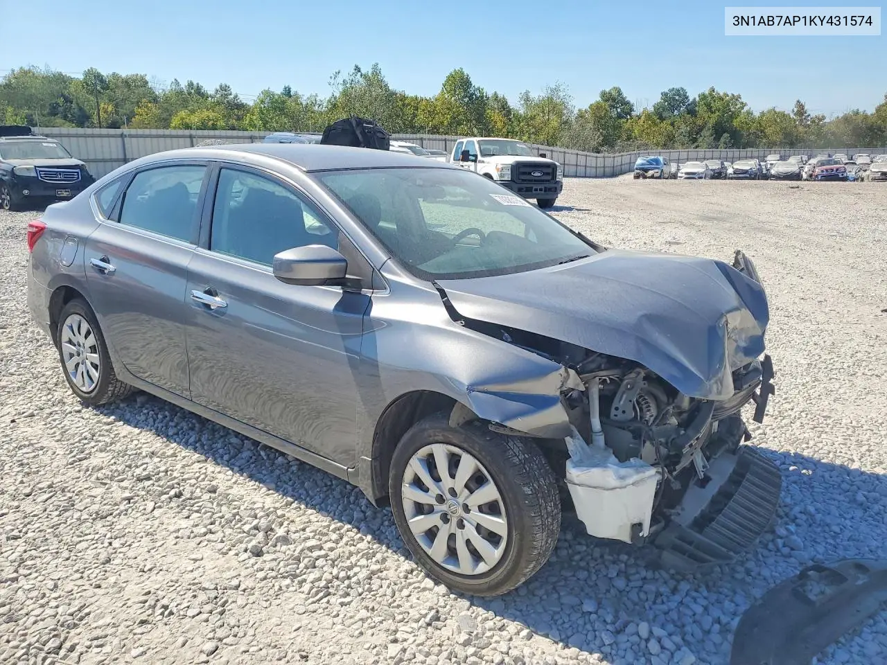 2019 NISSAN SENTRA VIN 3N1AB7AP1KY431574 — фото 4