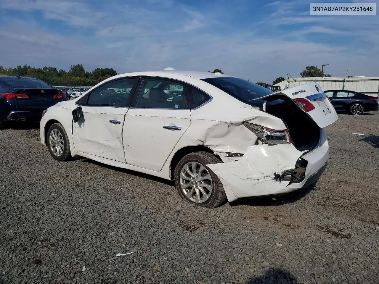 2019 NISSAN SENTRA VIN 3N1AB7AP2KY251648 — фото 2