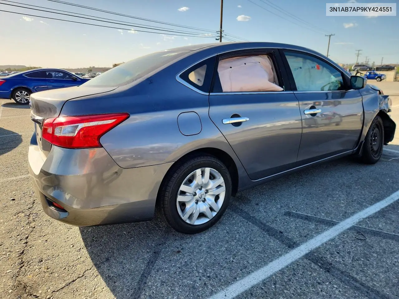 2019 NISSAN SENTRA VIN 3N1AB7AP9KY424551 — фото 3