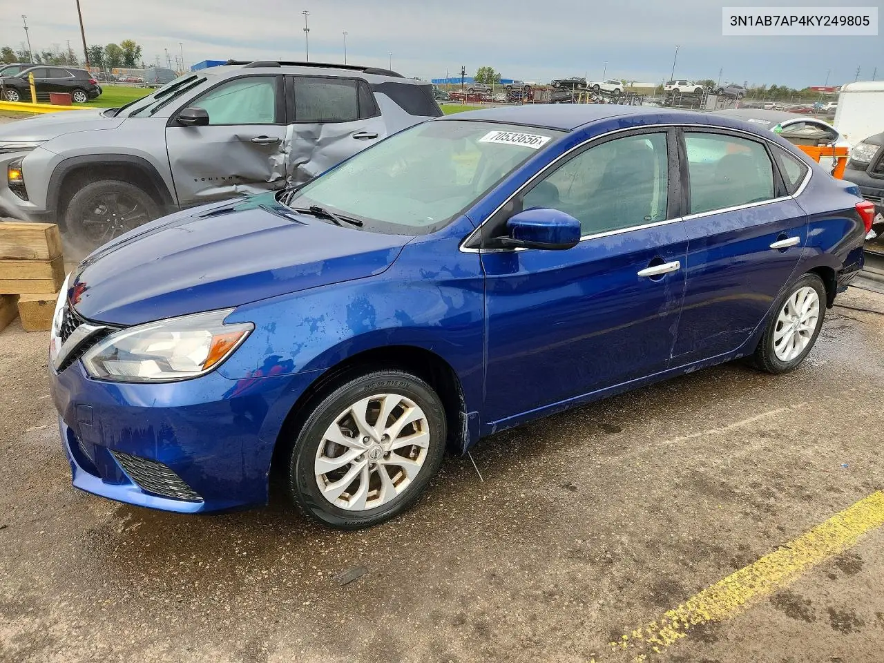 NISSAN SENTRA 2019, VIN 3N1AB7AP4KY249805
