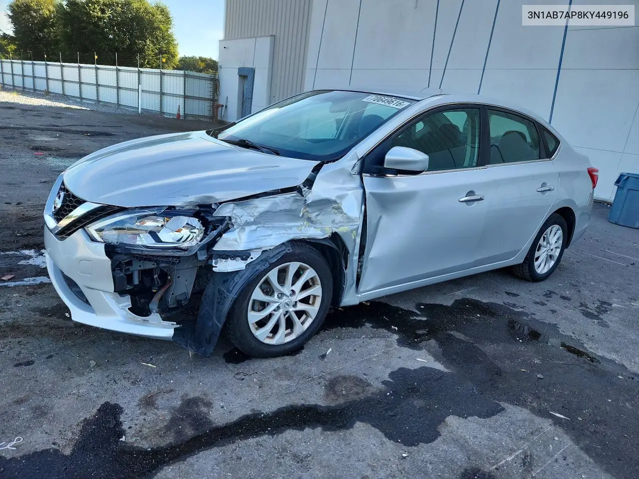 NISSAN SENTRA 2019, VIN 3N1AB7AP8KY449196