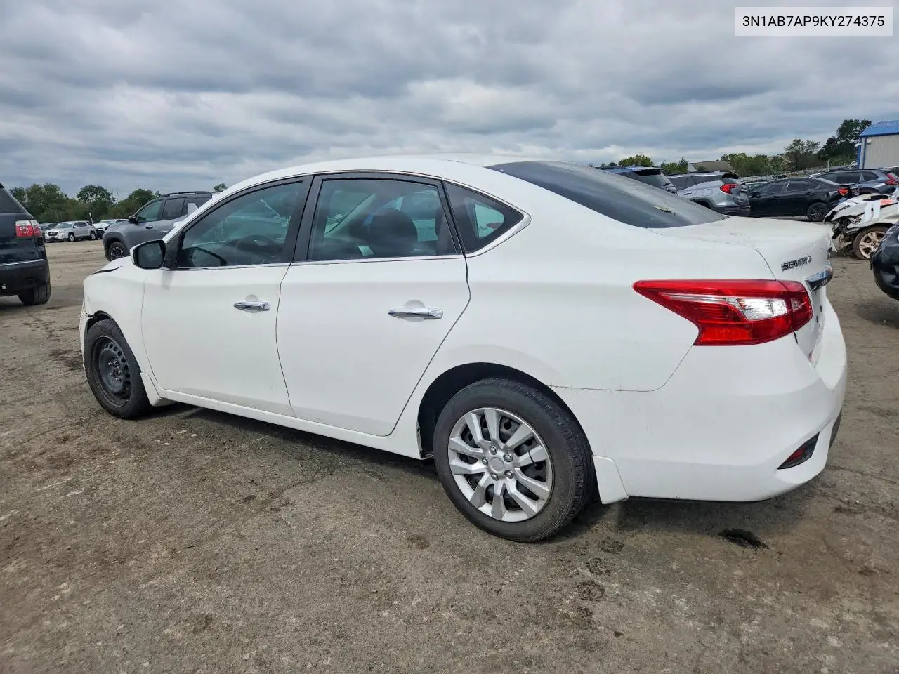 2019 NISSAN SENTRA VIN 3N1AB7AP9KY274375 — фото 2