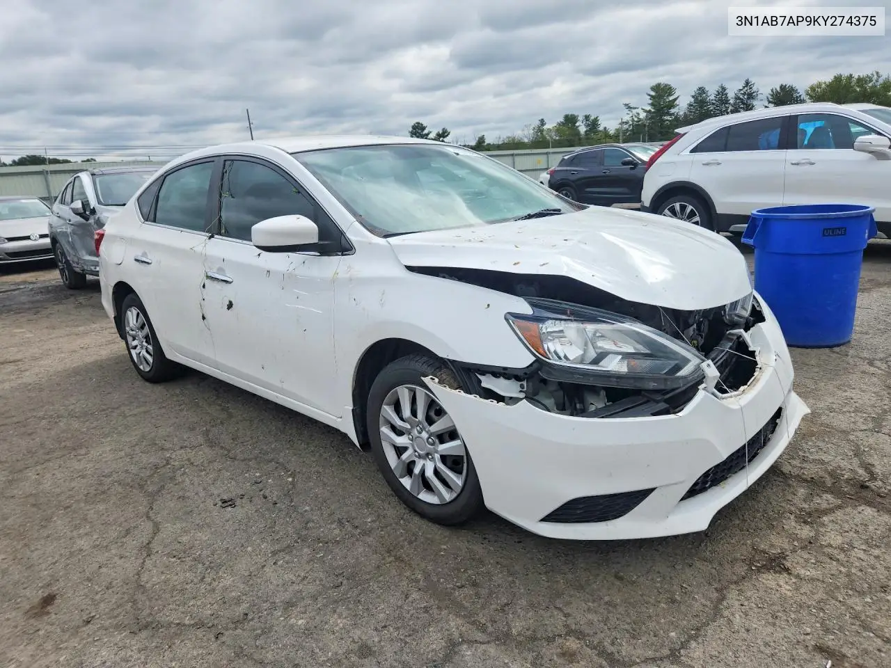2019 NISSAN SENTRA VIN 3N1AB7AP9KY274375 — фото 4