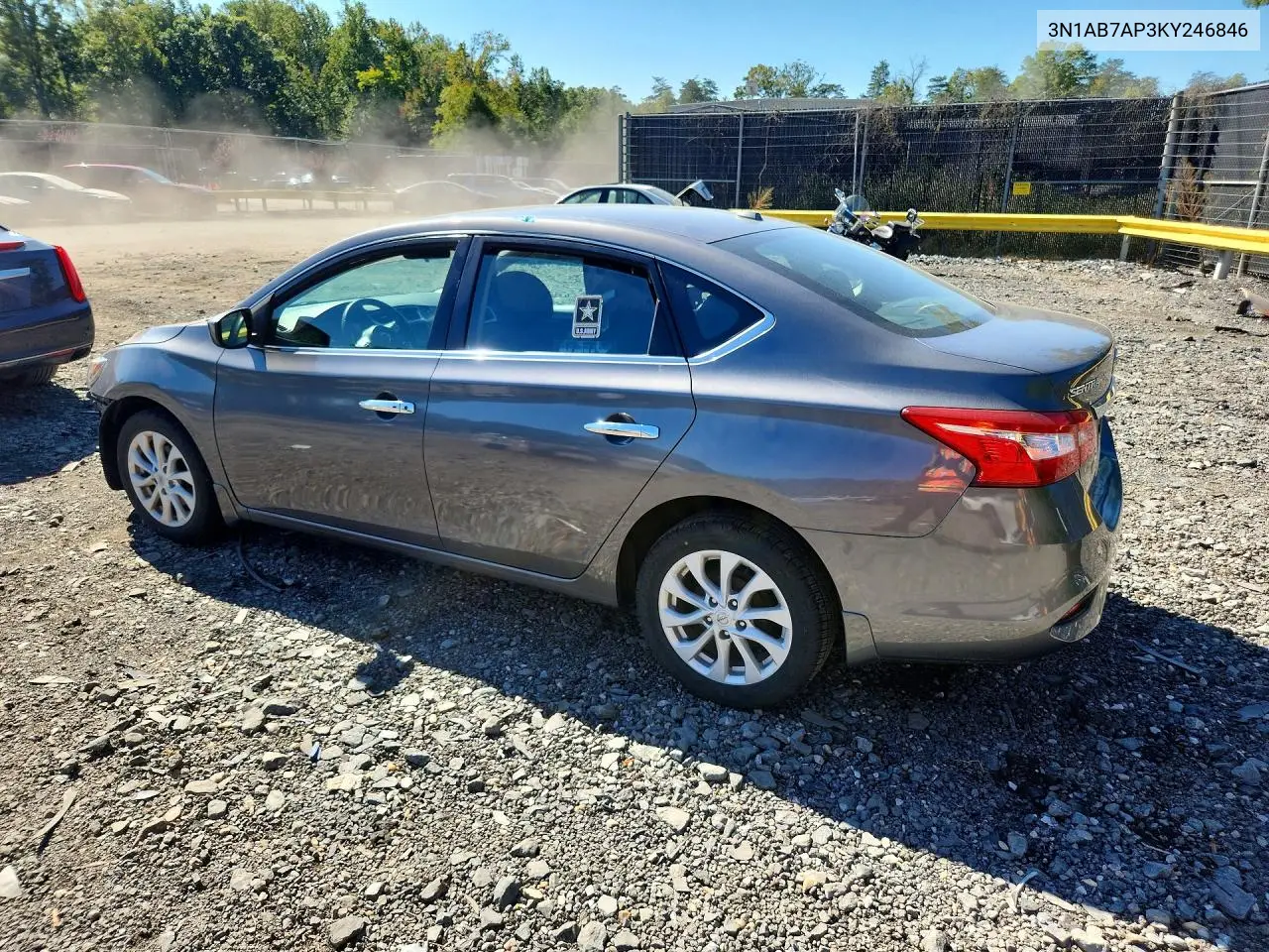 2019 NISSAN SENTRA VIN 3N1AB7AP3KY246846 — фото 3