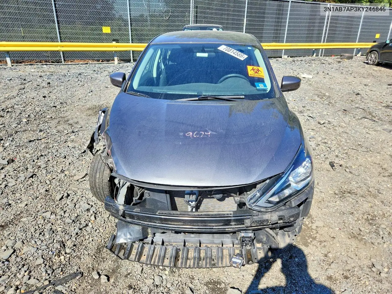 NISSAN SENTRA 2019, VIN 3N1AB7AP3KY246846