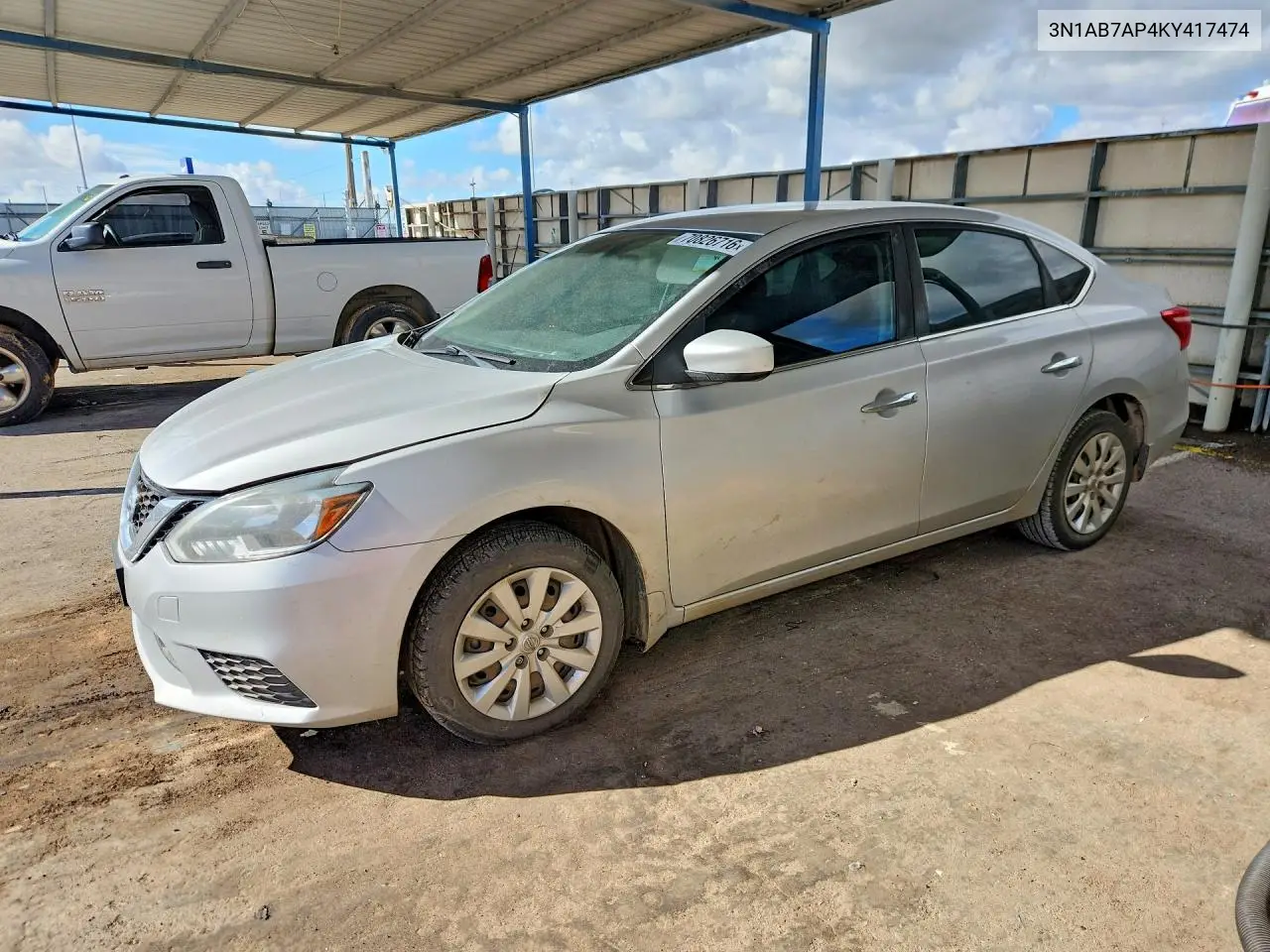 NISSAN SENTRA 2019, VIN 3N1AB7AP4KY417474