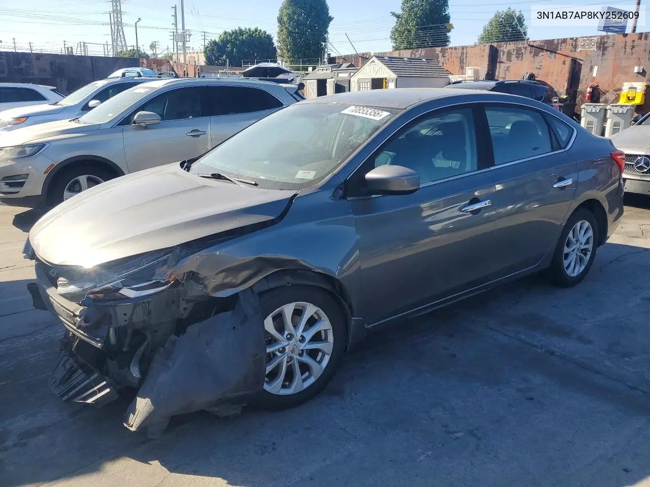 NISSAN SENTRA 2019, VIN 3N1AB7AP8KY252609