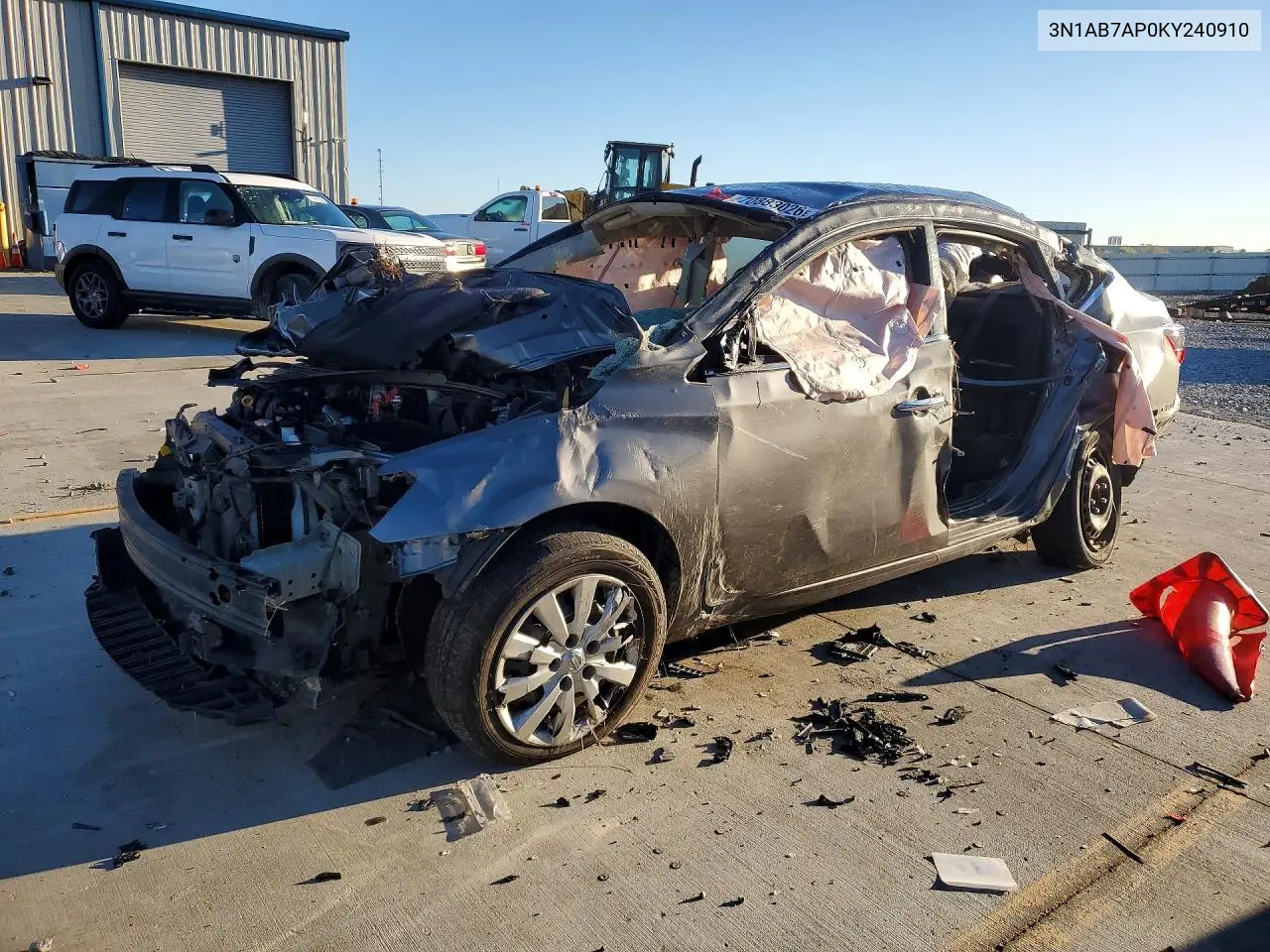 NISSAN SENTRA 2019, VIN 3N1AB7AP0KY240910