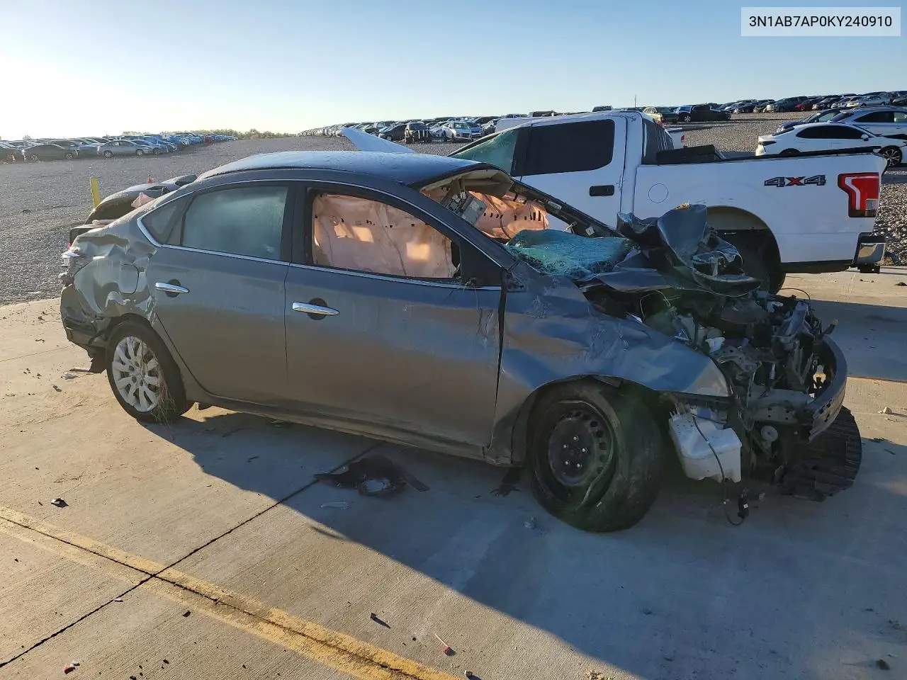 2019 NISSAN SENTRA VIN 3N1AB7AP0KY240910 — фото 4