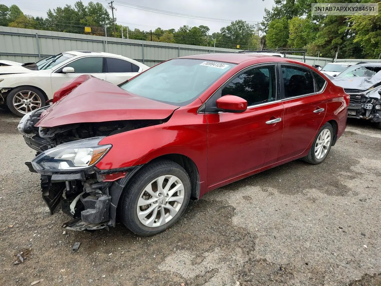 NISSAN SENTRA 2019, VIN 3N1AB7APXKY284591