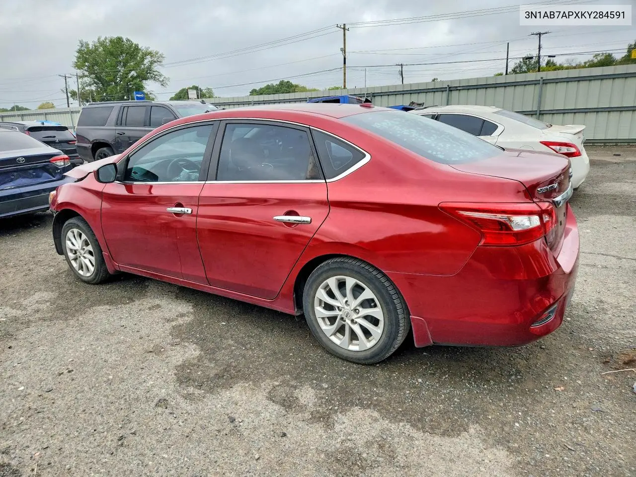 2019 NISSAN SENTRA VIN 3N1AB7APXKY284591 — фото 2