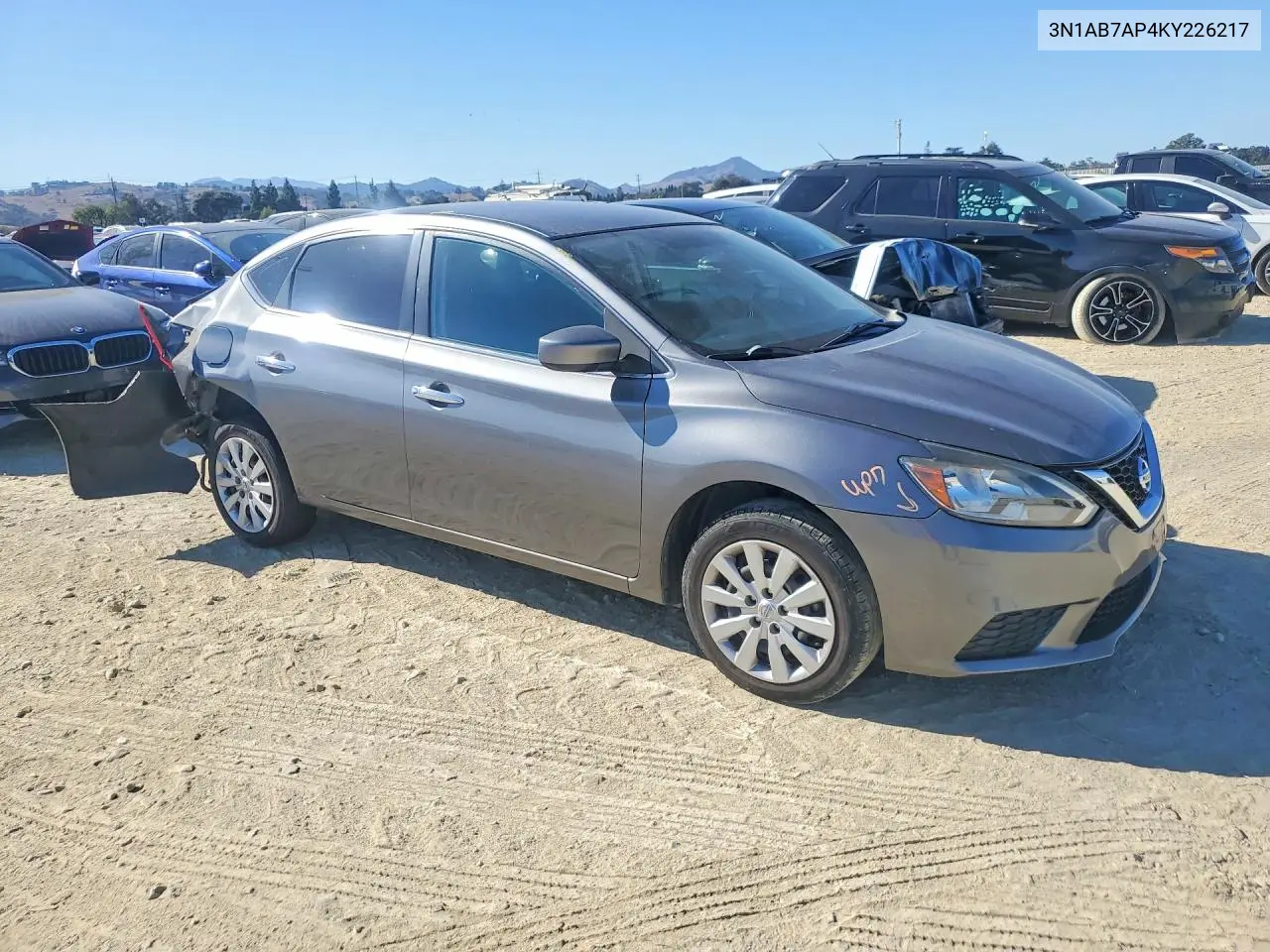 2019 NISSAN SENTRA VIN 3N1AB7AP4KY226217 — фото 4