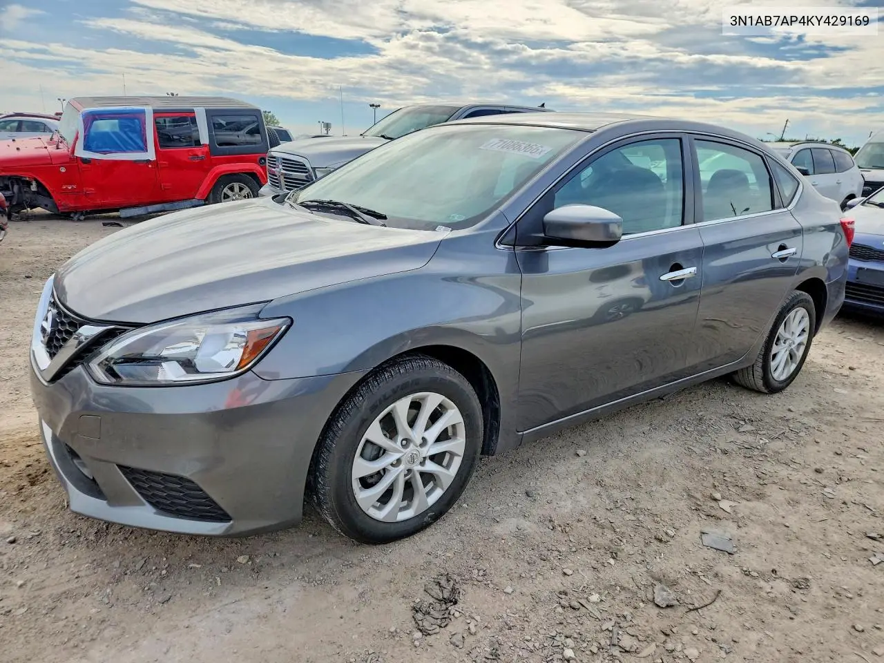NISSAN SENTRA 2019, VIN 3N1AB7AP4KY429169