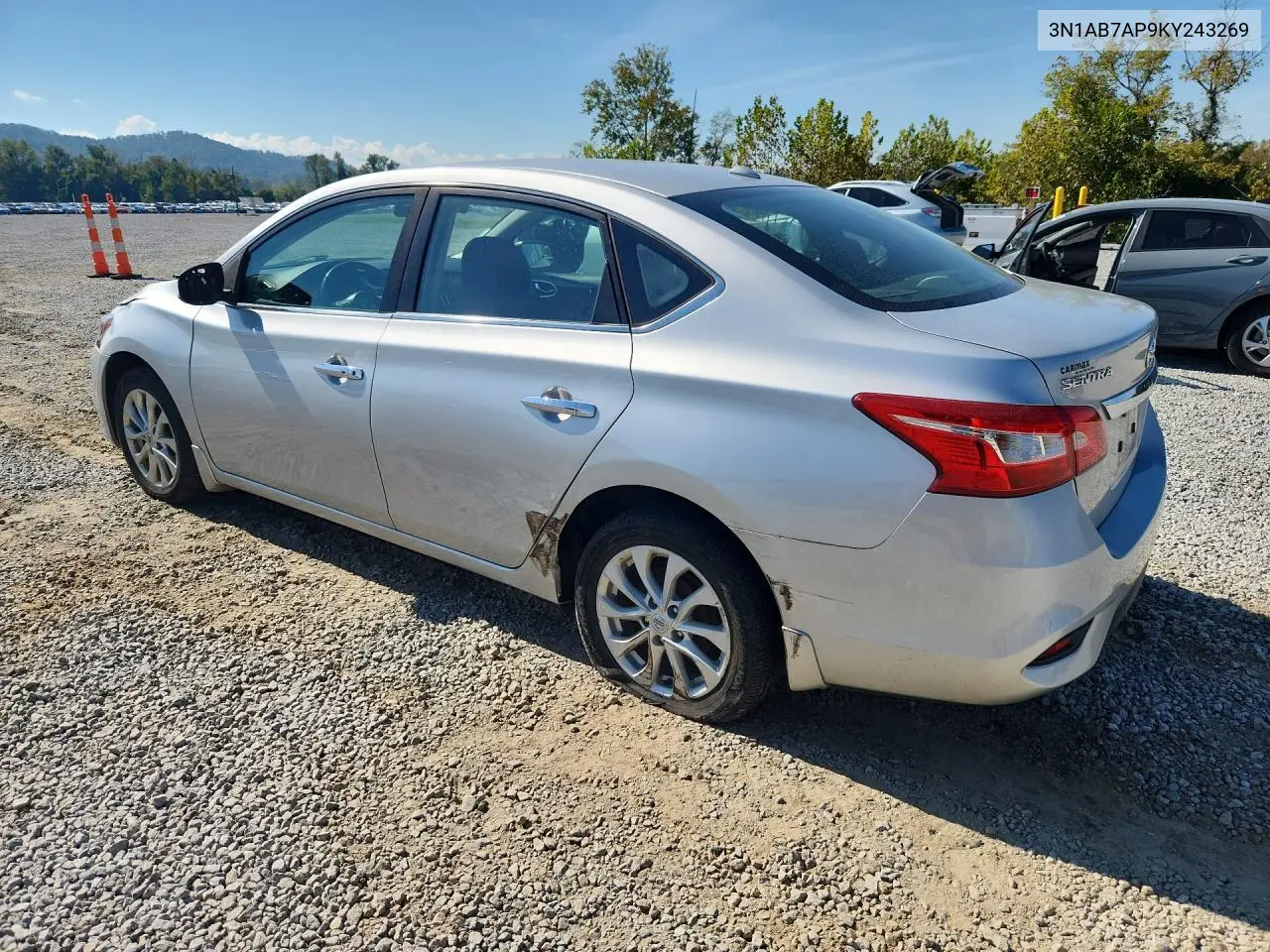 2019 NISSAN SENTRA VIN 3N1AB7AP9KY243269 — фото 2