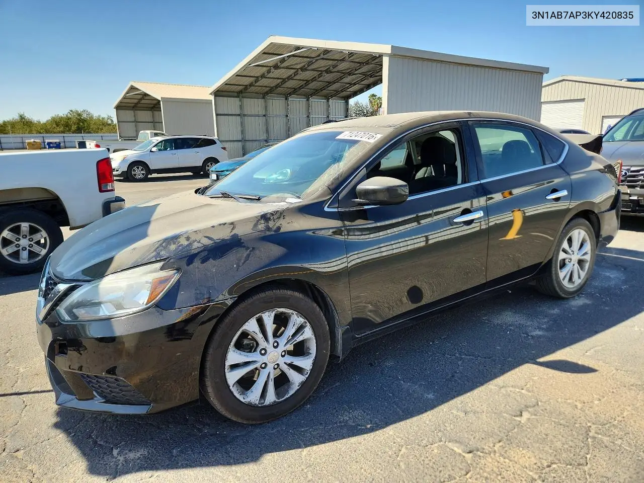NISSAN SENTRA 2019, VIN 3N1AB7AP3KY420835