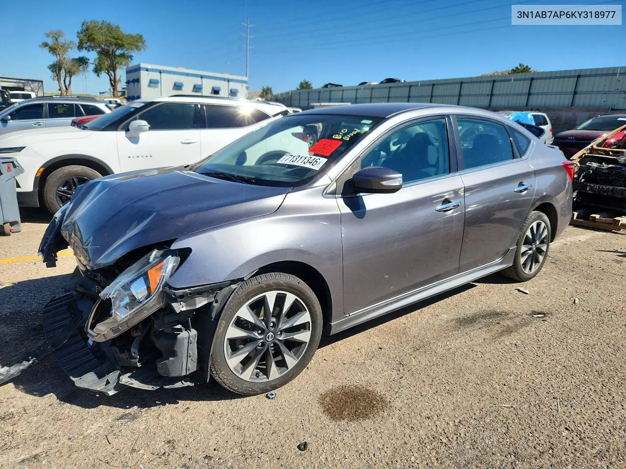 NISSAN SENTRA 2019, VIN 3N1AB7AP6KY318977