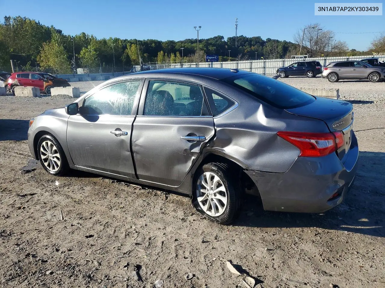 2019 NISSAN SENTRA VIN 3N1AB7AP2KY303439 — фото 2
