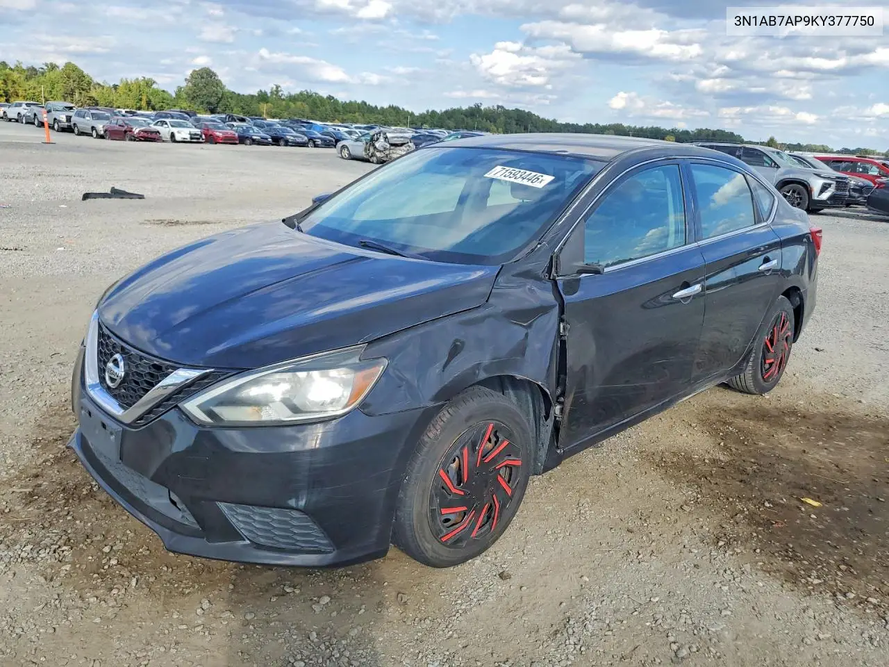 NISSAN SENTRA 2019, VIN 3N1AB7AP9KY377750