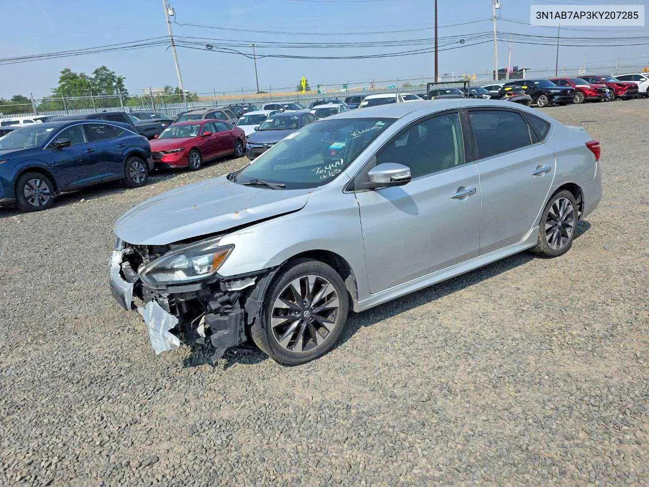NISSAN SENTRA 2019, VIN 3N1AB7AP3KY207285