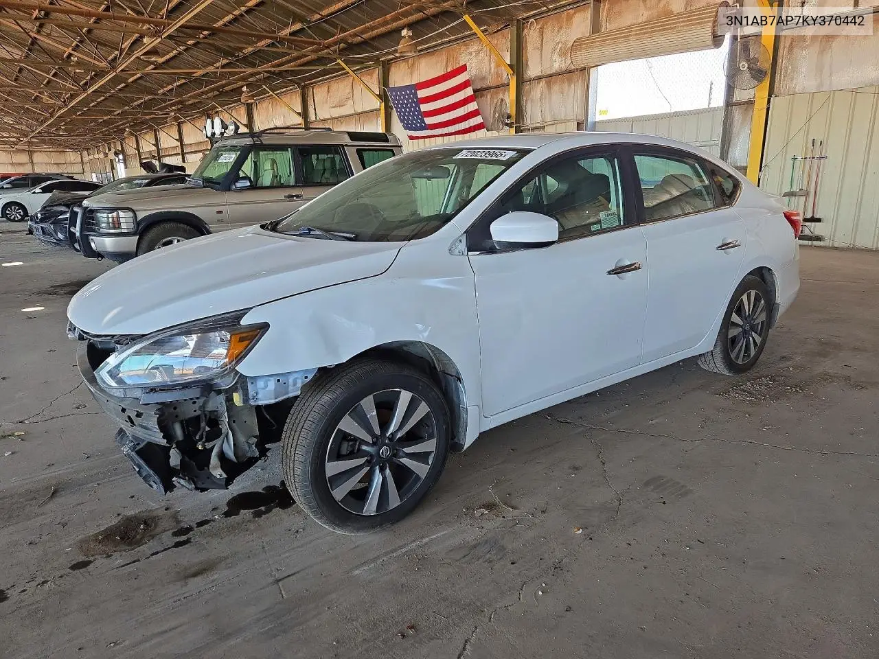 NISSAN SENTRA 2019, VIN 3N1AB7AP7KY370442