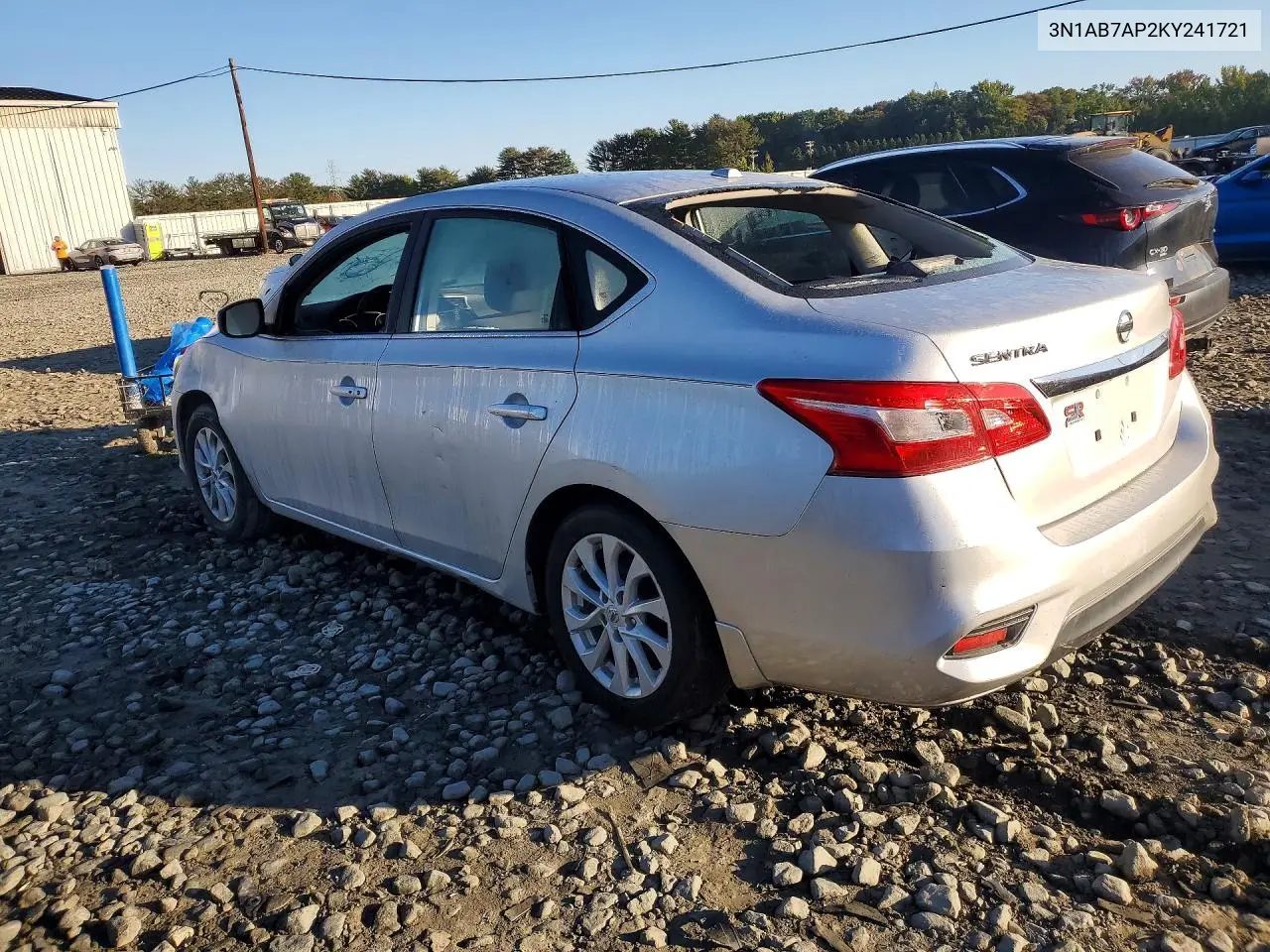 2019 NISSAN SENTRA VIN 3N1AB7AP2KY241721 — фото 2