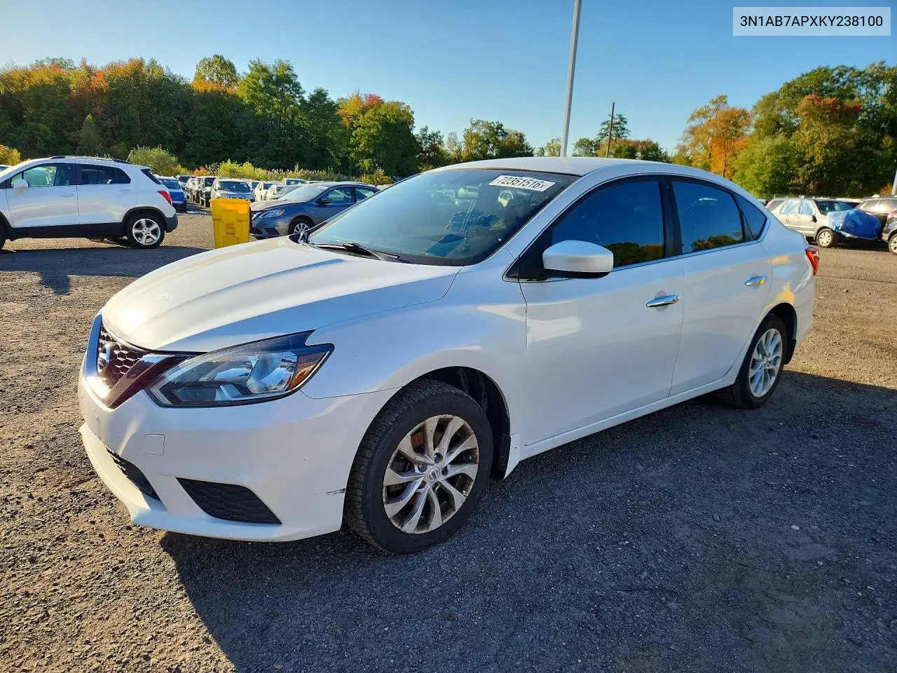 NISSAN SENTRA 2019, VIN 3N1AB7APXKY238100