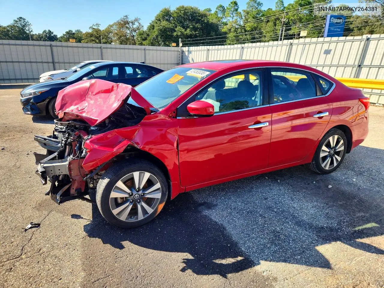 NISSAN SENTRA 2019, VIN 3N1AB7AP9KY264381