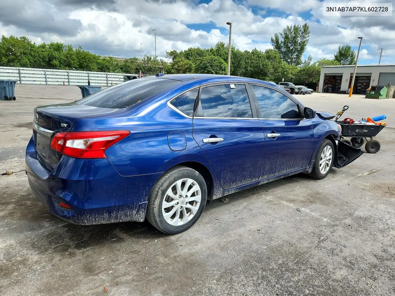 2019 NISSAN SENTRA VIN 3N1AB7AP7KL602728 — фото 3