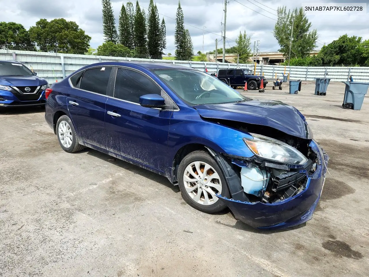 2019 NISSAN SENTRA VIN 3N1AB7AP7KL602728 — фото 4