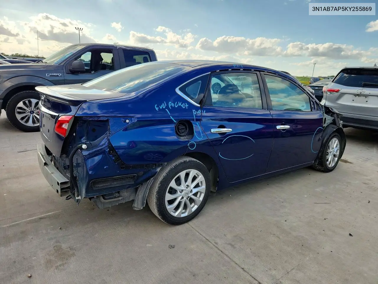 2019 NISSAN SENTRA VIN 3N1AB7AP5KY255869 — фото 3