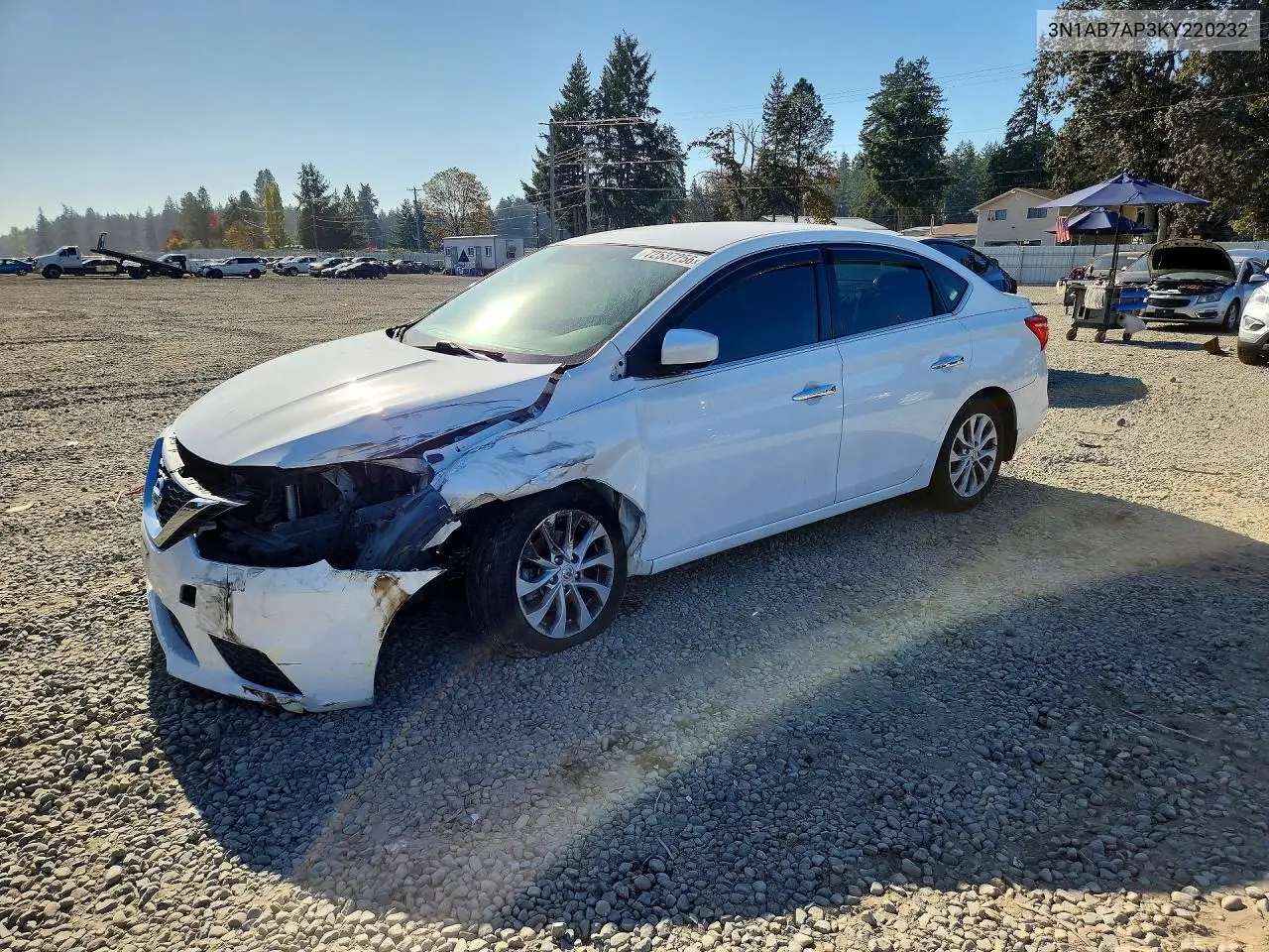 NISSAN SENTRA 2019, VIN 3N1AB7AP3KY220232