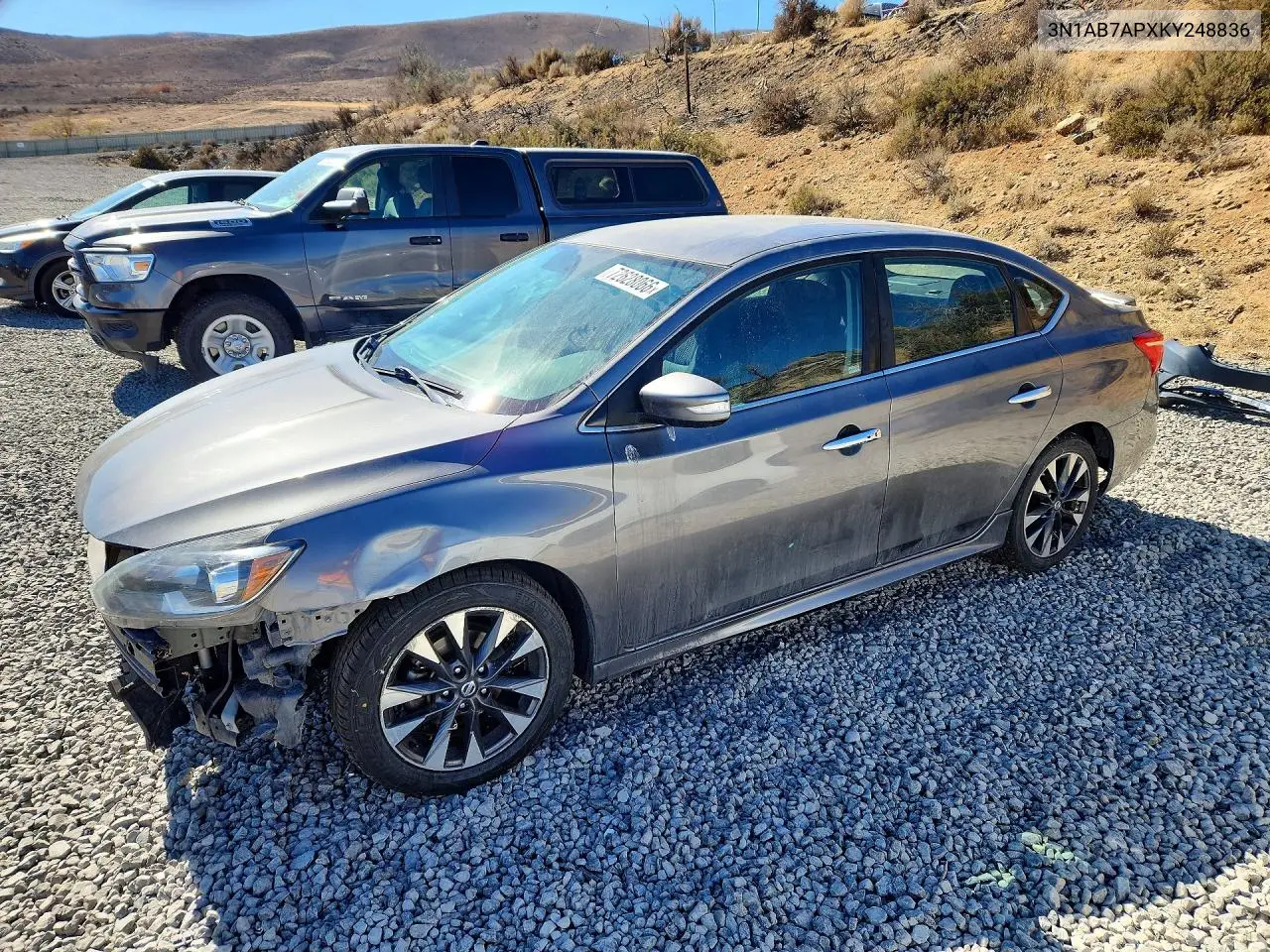NISSAN SENTRA 2019, VIN 3N1AB7APXKY248836