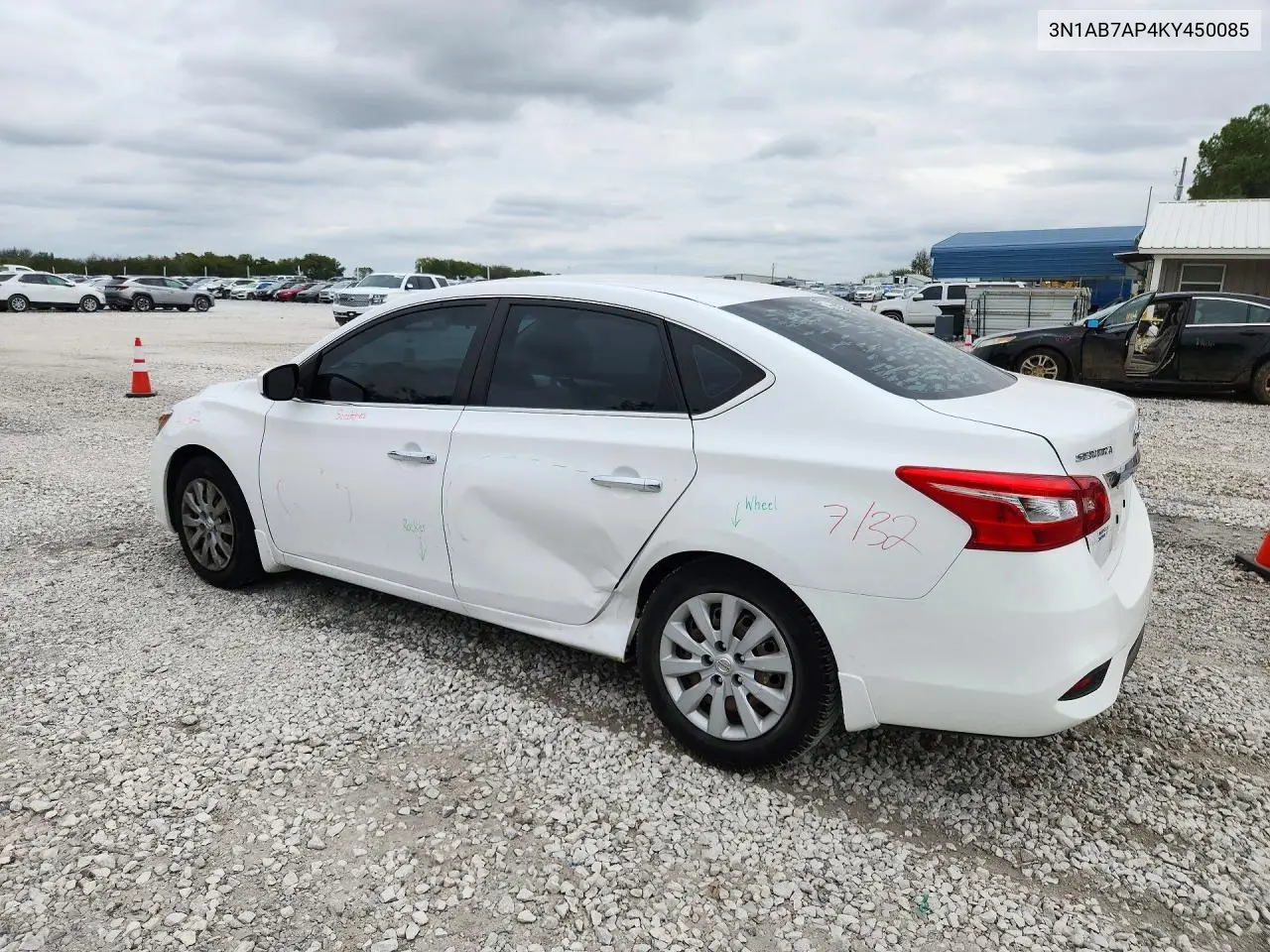 2019 NISSAN SENTRA VIN 3N1AB7AP4KY450085 — фото 2