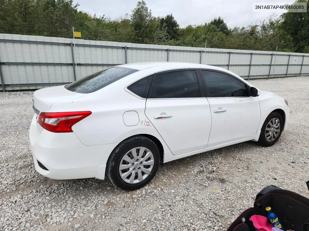 2019 NISSAN SENTRA VIN 3N1AB7AP4KY450085 — фото 3