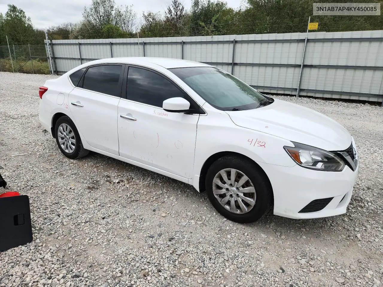 2019 NISSAN SENTRA VIN 3N1AB7AP4KY450085 — фото 4
