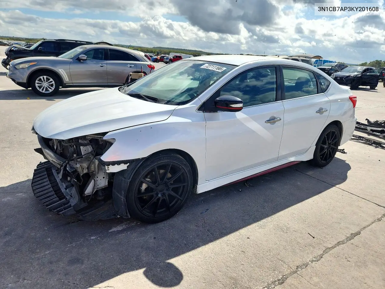 NISSAN SENTRA 2019, VIN 3N1CB7AP3KY201608