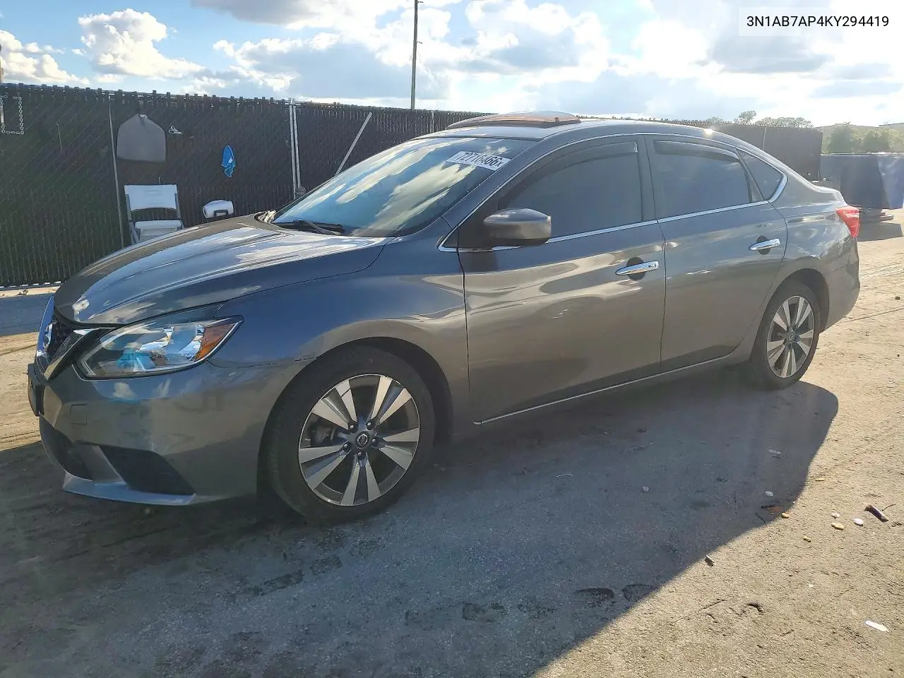 NISSAN SENTRA 2019, VIN 3N1AB7AP4KY294419