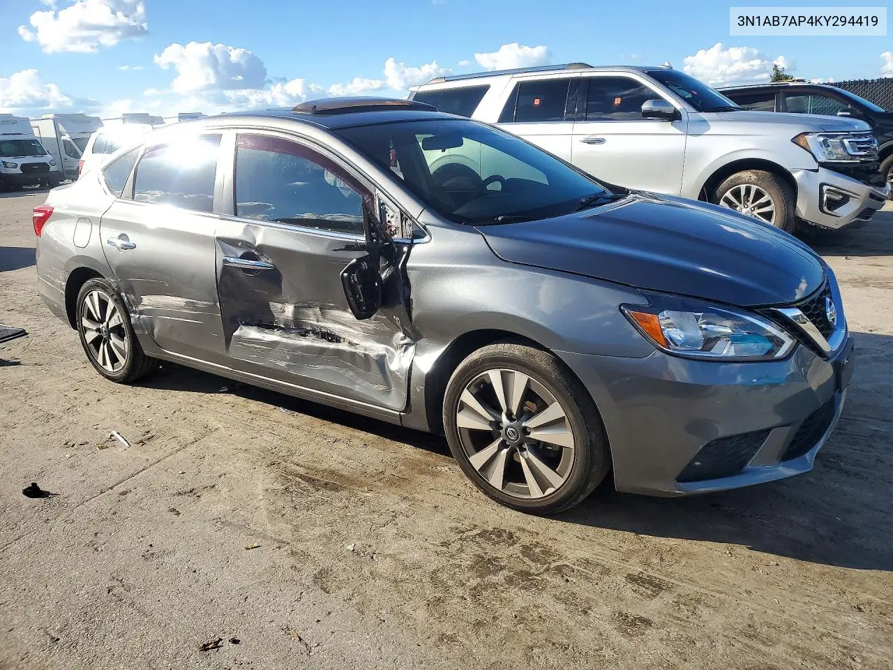 2019 NISSAN SENTRA VIN 3N1AB7AP4KY294419 — фото 4