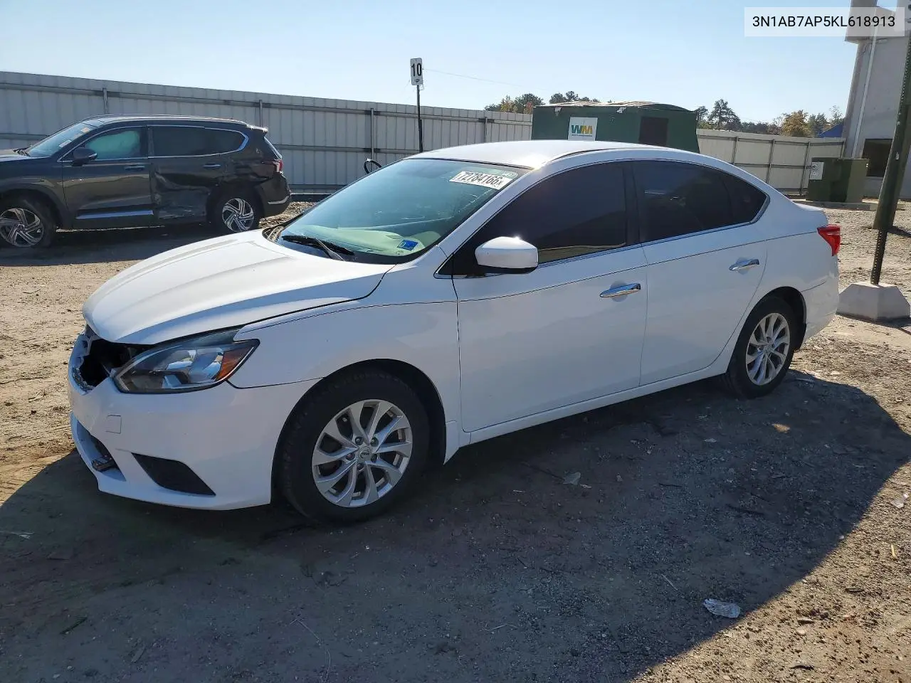 NISSAN SENTRA 2019, VIN 3N1AB7AP5KL618913