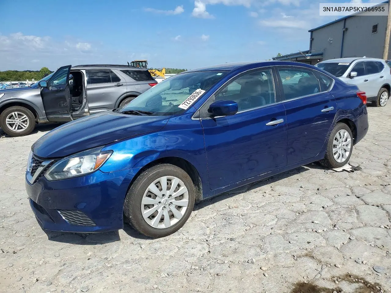 NISSAN SENTRA 2019, VIN 3N1AB7AP5KY366955