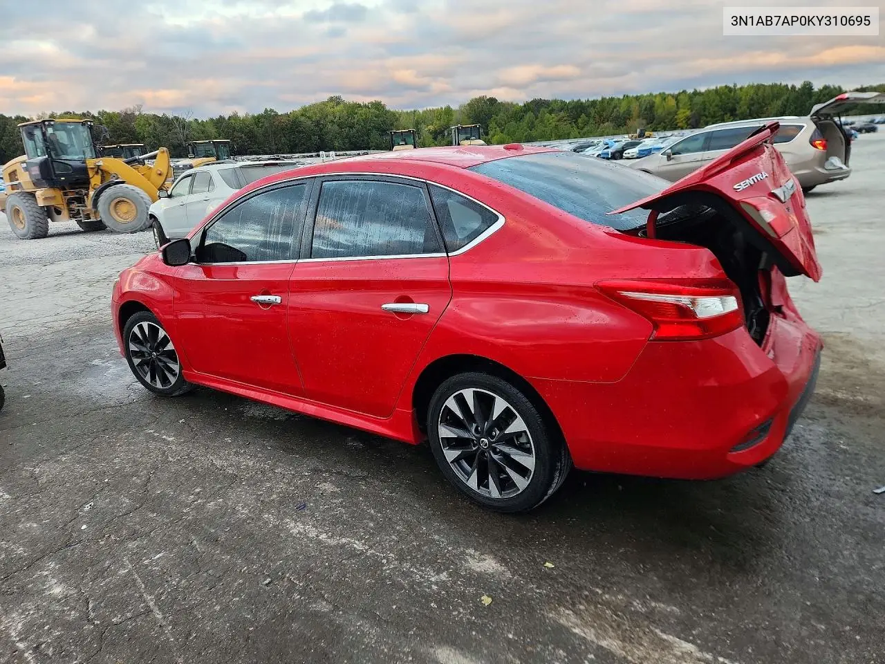 2019 NISSAN SENTRA VIN 3N1AB7AP0KY310695 — фото 2