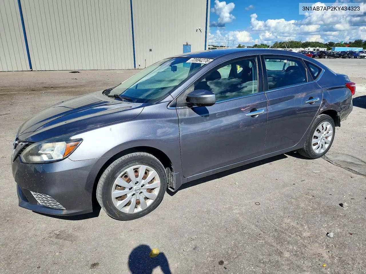 NISSAN SENTRA 2019, VIN 3N1AB7AP2KY434323