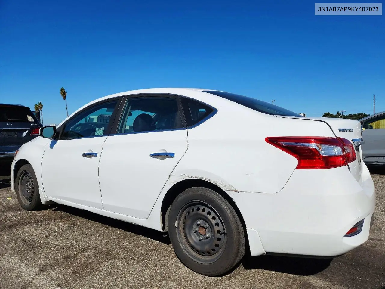 2019 NISSAN SENTRA VIN 3N1AB7AP9KY407023 — фото 2