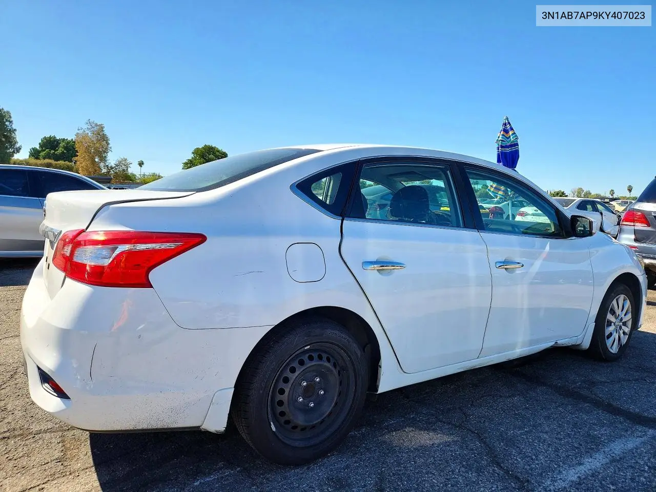 2019 NISSAN SENTRA VIN 3N1AB7AP9KY407023 — фото 3
