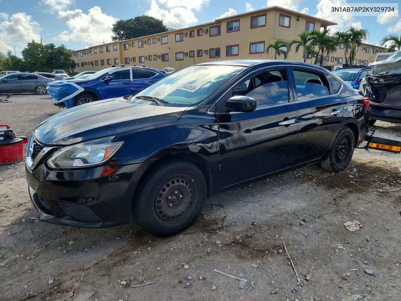 NISSAN SENTRA 2019, VIN 3N1AB7AP2KY329734