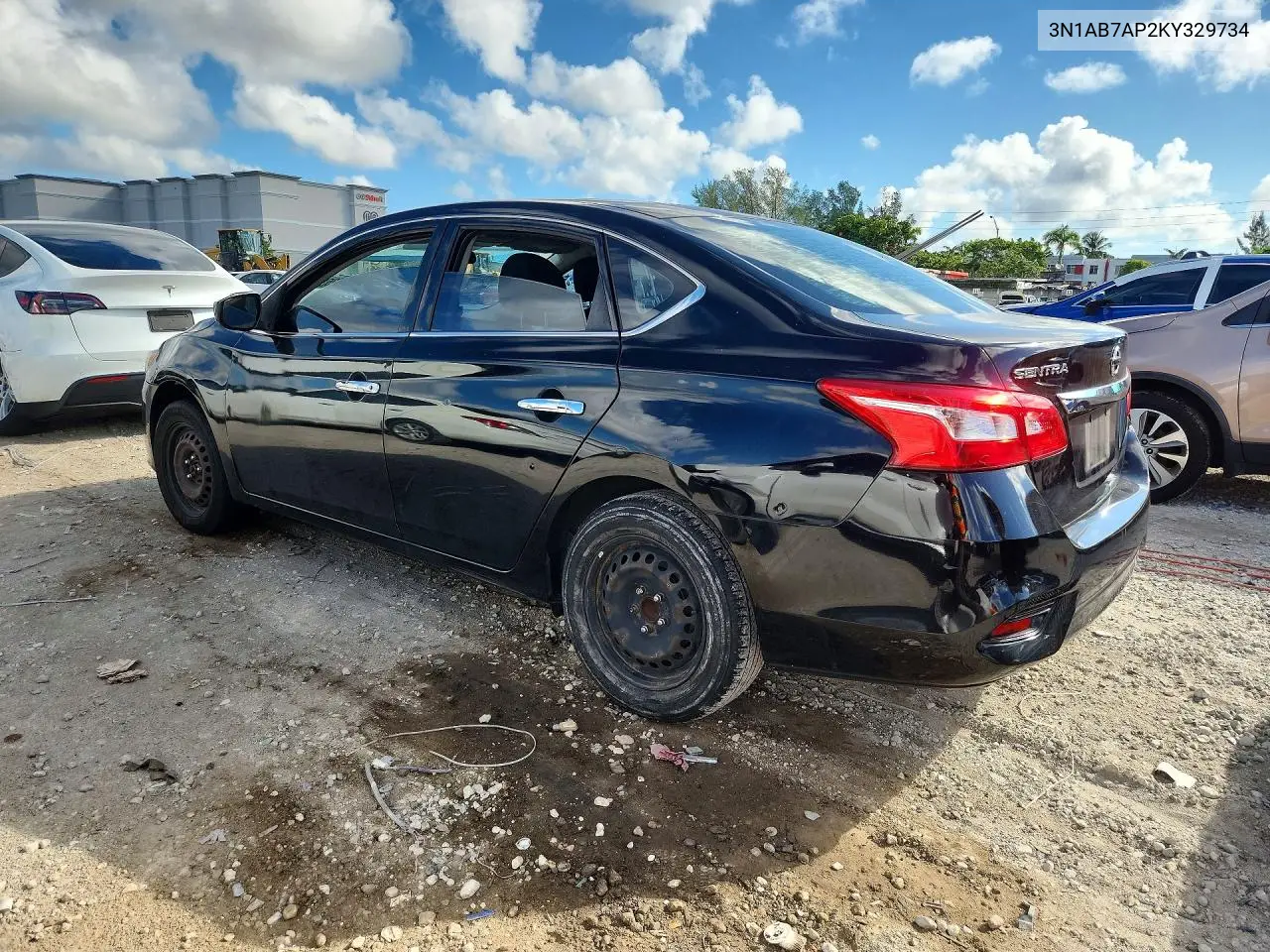 2019 NISSAN SENTRA VIN 3N1AB7AP2KY329734 — фото 2