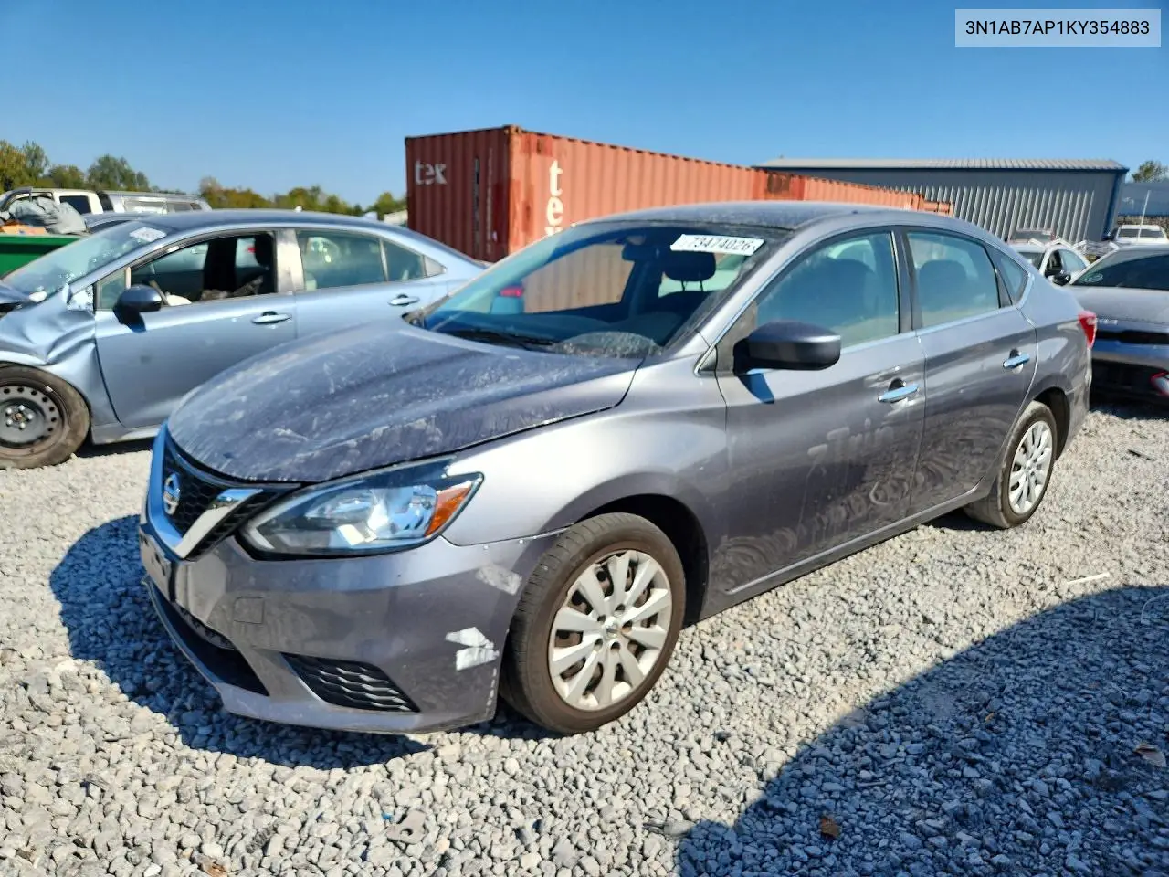 NISSAN SENTRA 2019, VIN 3N1AB7AP1KY354883