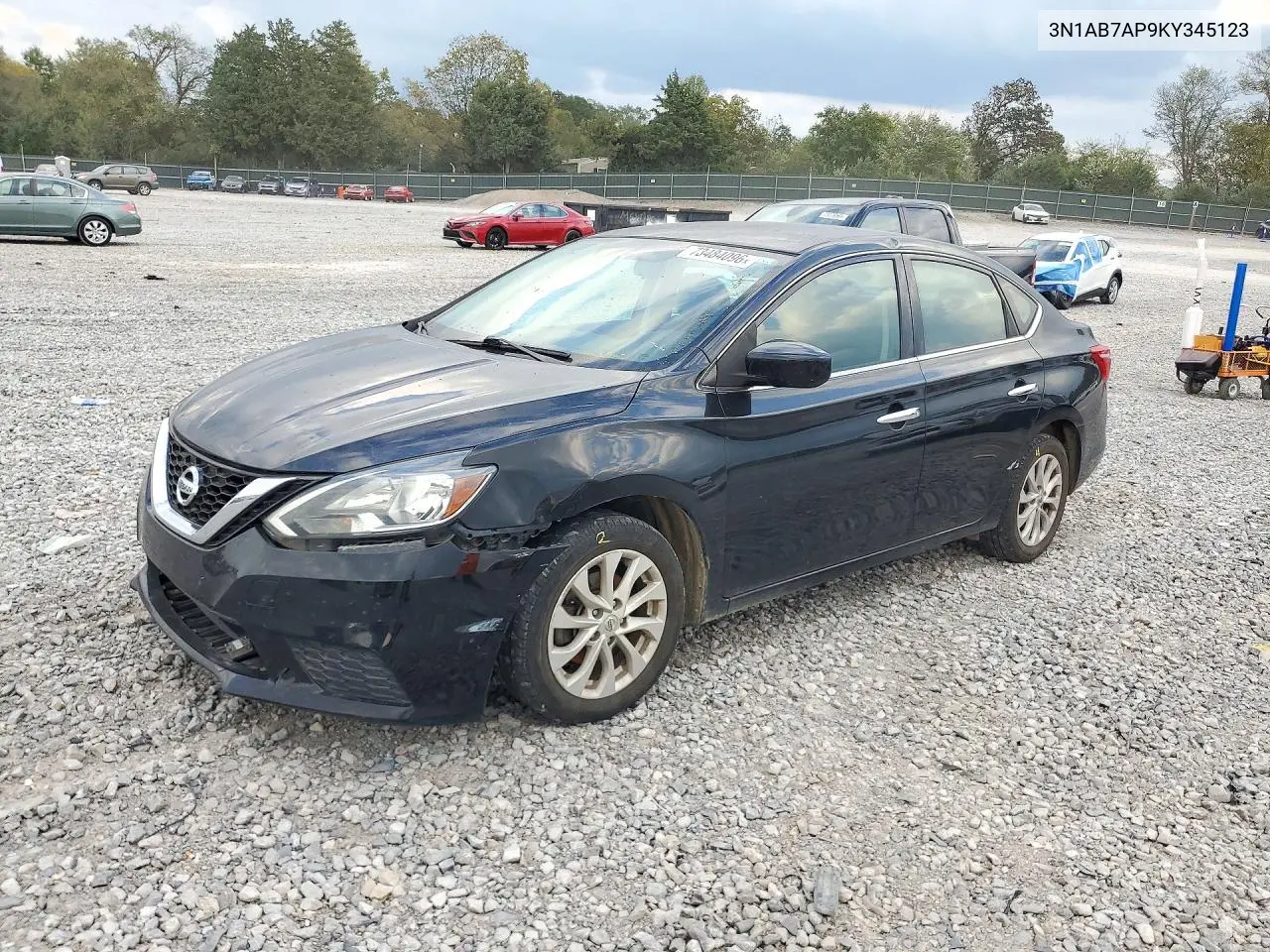 NISSAN SENTRA 2019, VIN 3N1AB7AP9KY345123