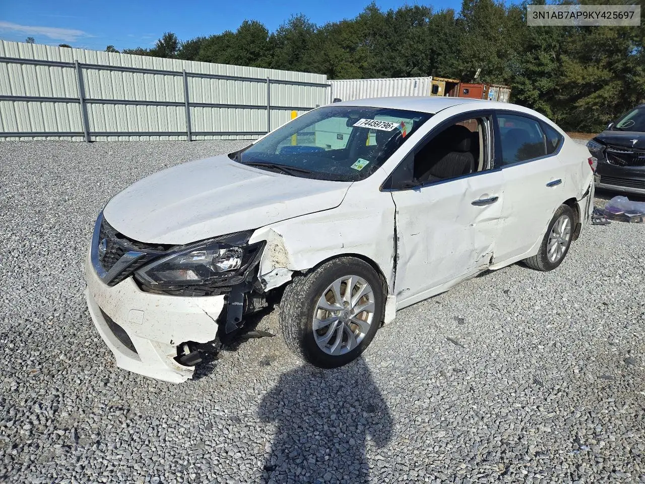 NISSAN SENTRA 2019, VIN 3N1AB7AP9KY425697